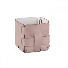 ADJ Корзинка Mini Bottega, 12x12xH13 см., цвет: пепельная роза/устричный