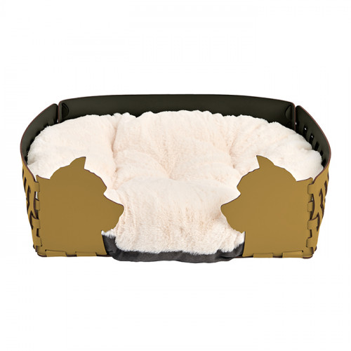 ADJ Лежанка Dog, 45х30хН15 см., цвет: горчичный/оливковый