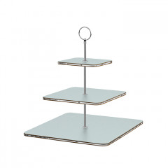 ADJ Сервировочная стойка, 30x30xH35 см.,ручка Круглая, цвет: небесный голубой, фурнитура хром