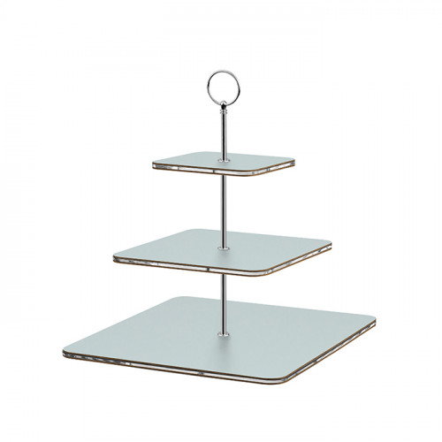 ADJ Сервировочная стойка, 30x30xH35 см.,ручка Круглая, цвет: небесный голубой, фурнитура хром