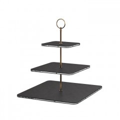 ADJ Сервировочная стойка, 30x30xH35 см.,ручка Круглая, цвет: черный, фурнитура бронза