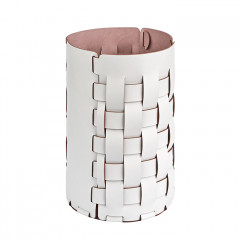 ADJ Корзина для мусора Bottega, D22xH35 см., цвет: устричный/пепельная роза