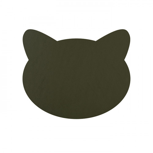 ADJ Плейсмат детский Cat, 42x35 см., цвет: горчичный/оливковый