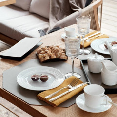 ADJ Шестиугольный плейсмат, 44,5x38 см., цвет: капучино/шоколад