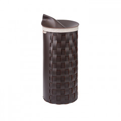 ADJ Круглая корзина для белья, D33x68 см., цвет: шоколад/капучино