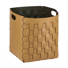 ADJ Корзинка Bottega, 35x35xH40 см., цвет: горчичный/оливковый