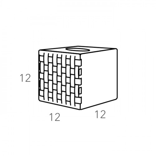 ADJ Салфетница Bottega, 12х12хH12 см., цвет: эвкалипт/небесно голубой