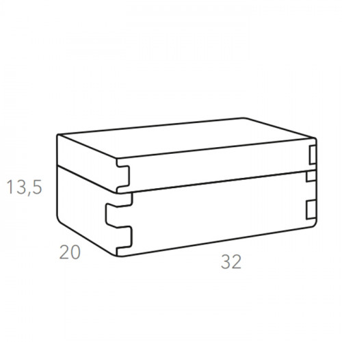 ADJ Коробка Snob, 32x20xH13,5 см., цвет: белый/панна котта