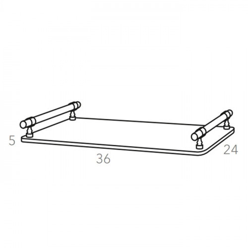 ADJ Поднос Asti, 36x24xH5 см., цвет: горчичный/оливковый, фурнитура графит