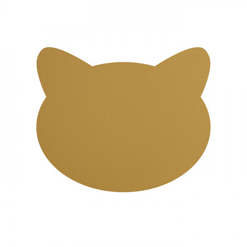 ADJ Плейсмат детский Cat, 42x35 см., цвет: горчичный/оливковый