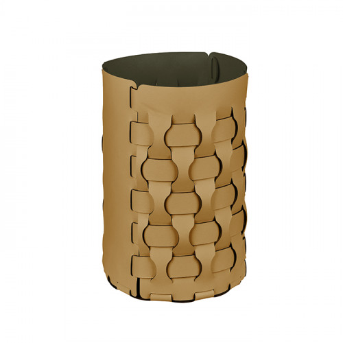 ADJ Корзина для мусора Dubai, D22xH35 см., цвет: горчичный/оливковый