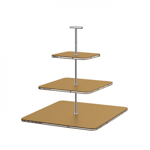 ADJ Сервировочная стойка, 30x30xH35 см.,ручка &amp;quot;Т&amp;quot;, цвет: горчица, фурнитура хром