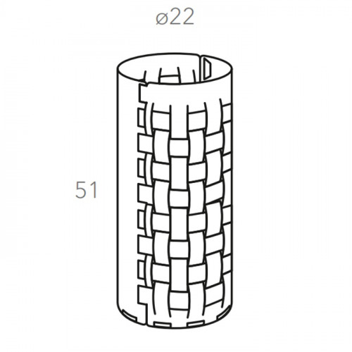 ADJ Зонтница с ведром А2033 Bottega, D22xH51 см., цвет: горчичный/оливковый