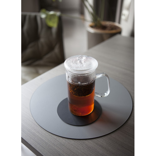 ADJ Овальный плейсмат, 47,5x35 см., цвет: серый/черный