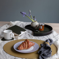 ADJ Овальный плейсмат, 47,5x35 см., цвет: капучино/шоколад