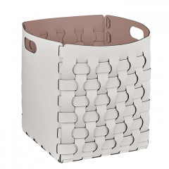 ADJ Корзинка Bottega, 35x35xH40 см., цвет: устричный/пепельная роза