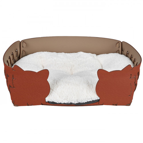 ADJ Лежанка Cat, 45х30хН15 см., цвет: коньяк/бордо