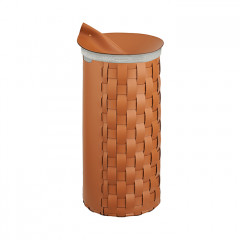 ADJ Круглая корзина для белья, D33x68 см., цвет: коньяк/бордо