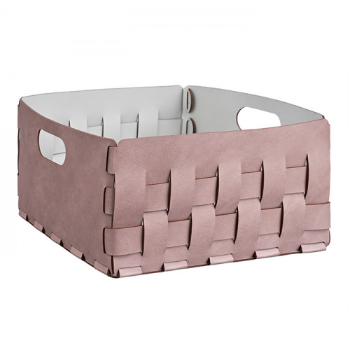 ADJ Корзинка Bottega, 35x35xH20 см., цвет: пепельная роза/устричный