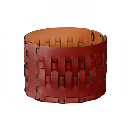 ADJ Корзина Bottega, D20xH12 см., цвет: бордо/коньяк