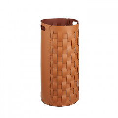 ADJ Круглая корзина для белья, D33x68 см., цвет: коньяк/бордо