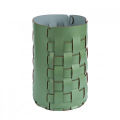 ADJ Корзина для мусора Bottega, D22xH35 см., цвет: эвкалипт/небесный