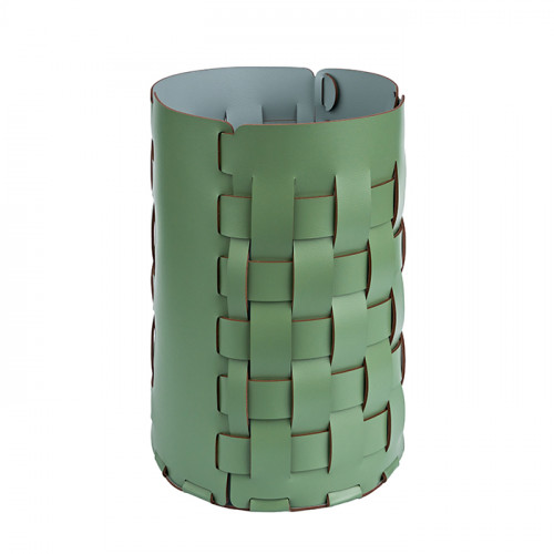 ADJ Корзина для мусора Bottega, D22xH35 см., цвет: эвкалипт/небесный