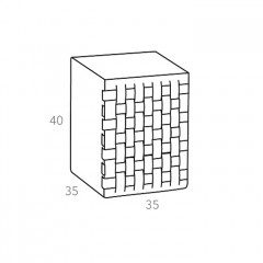 ADJ Пуф, 35x35xH40 см., цвет: шоколад/капучино