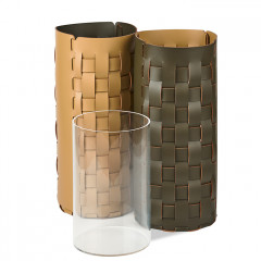 ADJ Зонтница с ведром А2033 Bottega, D22xH51 см., цвет: оливковый/горчичный