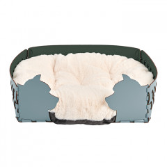 ADJ Лежанка Dog, 45х30хН15 см., цвет: небесный/эвкалипт