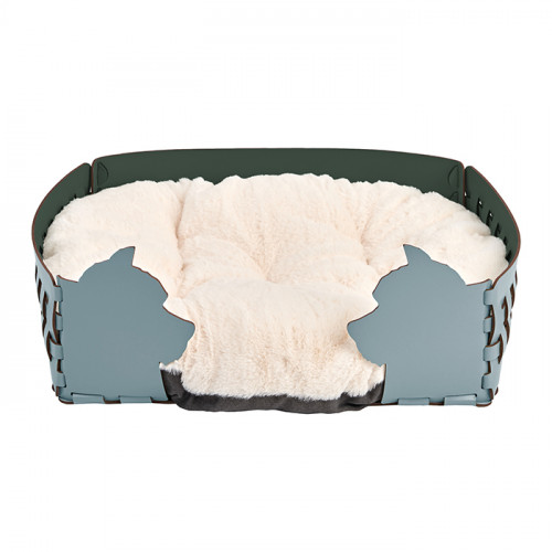 ADJ Лежанка Dog, 45х30хН15 см., цвет: небесный/эвкалипт