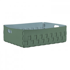 ADJ Корзинка Bottega, 60x50xH20 см., цвет: эвкалипт/небесный