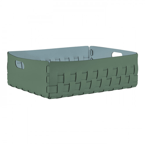 ADJ Корзинка Bottega, 60x50xH20 см., цвет: эвкалипт/небесный