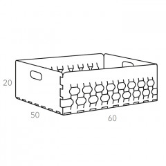 ADJ Корзинка Dubai, 60x50xH20 см., цвет: пепельная роза/устричный