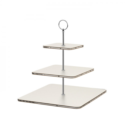 ADJ Сервировочная стойка, 30x30xH35 см.,ручка Круглая, цвет: белый, фурнитура хром