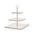 ADJ Сервировочная стойка, 30x30xH35 см.,ручка Круглая, цвет: белый, фурнитура хром