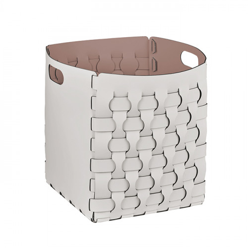 ADJ Корзинка Dubai, 35x35xH40 см., цвет: устричный/пепельная роза