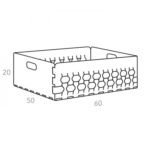 ADJ Корзинка Dubai, 60x50xH20 см., цвет: коньяк/бордо