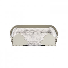 ADJ Лежанка Dog, 60x42xH15 см., цвет: белый/панна котта