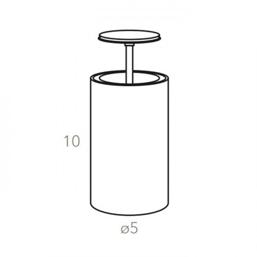 ADJ Держатель для зубочисток, D5x10 см., цвет: белый/панна котта