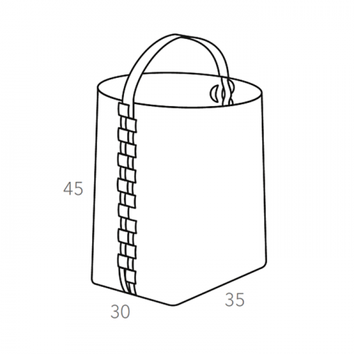 ADJ Корзина Helena, 35x30xH45 см., цвет: эвкалипт/небесный