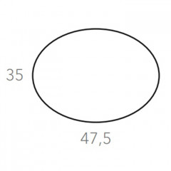 ADJ Овальный плейсмат, 47,5x35 см., цвет: коньяк/бордо