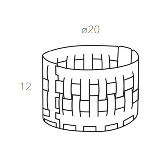 ADJ Корзина Bottega, D20xH12 см., цвет: горчичный/оливковый