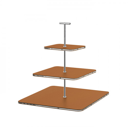 ADJ Сервировочная стойка, 30x30xH35 см.,ручка &amp;quot;Т&amp;quot;, цвет: коньяк, фурнитура хром