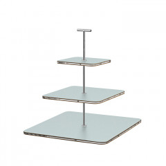 ADJ Сервировочная стойка, 30x30xH35 см.,ручка "Т", цвет: небесный голубой, фурнитура хром