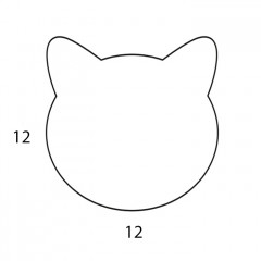 ADJ Костер детский Cat, 12x12 см., цвет: горчичный/оливковый