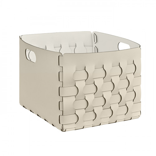 ADJ Корзинка Dubai, 35x40xH30 см., цвет: панна котта/белый