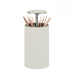 ADJ Держатель для зубочисток, D5x10 см., цвет: белый/панна котта