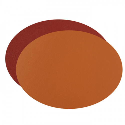 ADJ Овальный плейсмат, 47,5x35 см., цвет: коньяк/бордо