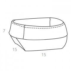 ADJ Корзина для хлеба, 15x15xH7 см., цвет: белый/панна котта